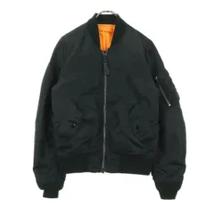 ALPHA INDUSTRIES INC アルファインダストリーズ ナイロン 長袖 MA-1 フライトジャケット S ブラック 中綿ブルゾン レディース 古着