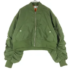 美品 jouetie ジュエティ 長袖 中綿 フライトジャケット M カーキ MA-1 レディース 古着