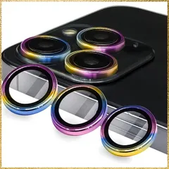 ☆彡送料無料でお届け☆彡Color:レインボー_Size:17/17Pro/17Promax 【6枚セット】ILYAML for iPhone17 カメラフィルム iPhone17 Pro用カメラフィルム 17 Pro max レンズ保護カバー 薄型 強化ガラ