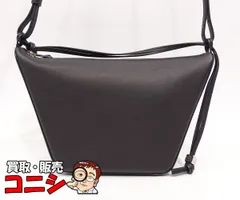【質コニシ】【LOEWE/ロエベ】ハンモック ホーボーバッグ ミニ 2wayショルダーバッグ ブラック 黒 レザー レディース【送料込み】l0608m