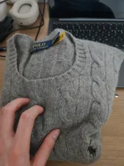 ポロ ケーブル ニット ウール カシミア セーター