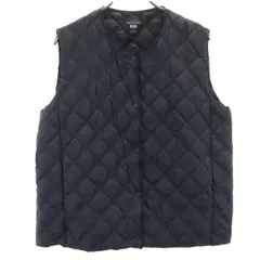 UNIQLO ユニクロ パフテックキルティング ベスト L ブラック ウォームパデッド 収納袋付き レディース 古着