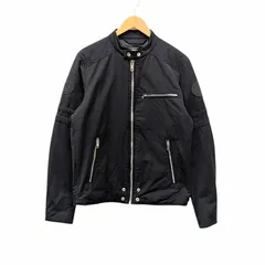 DIESEL J-GLORY ディーゼル シングルライダースジャケット ロゴラバーワッペン ブラック サイズ L