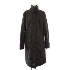 バーバリー ロンドン BURBERRY LONDON 中綿コート スタンドカラー ロング 42 茶 /KH