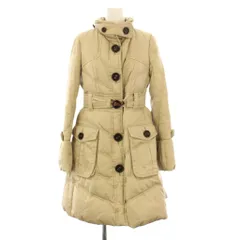 バーバリーブルーレーベル BURBERRY BLUE LABEL ダウンコート スタンドカラー ロング 裏地ノバチェック 40 ベージュ FRF09-588-40 /KH