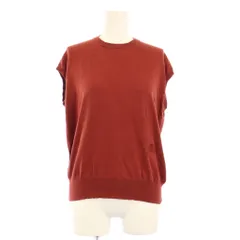 ドゥロワー Drawer 16Gコットン天竺ノースリーブニット カットソー ロゴ刺繍 1 茶 6518-105-0397 /KH