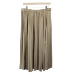 23区 オンワード樫山 プリーツスカート フレア マキシ ロング ワンカラー 大きいサイズ 46 グレージュ タグ付き /BB