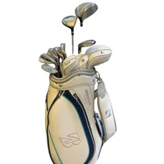 【中古】 ブリヂストン BRIDGESTONE BG-100L 8S レディース(CB付) ネイビー クラブセット CS BG-100Li (フレックスL) レディース 女性用 右利き 右用 Cランク ゴルフクラブ