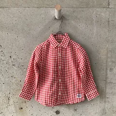 未使用　紙タグつき　ミキハウス　MIKI HOUSE ギンガムチェックシャツ　100