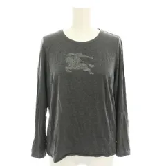 バーバリー ロンドン BURBERRY LONDON ロンT Tシャツ カットソー クルーネック 長袖 ロゴプリント 5 グレー B2P35-207-08 /YT