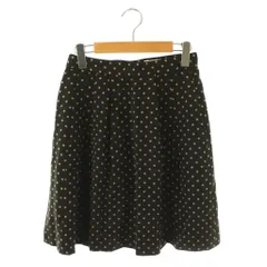 ボールジー BALLSEY トゥモローランド スカート 膝丈 フレア ドット 38 ダークブラウン ベージュ /NR ■ECB001