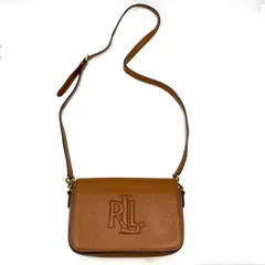 LAUREN RALPH LAUREN ローレン　ラルフローレン　ショルダーバッグ　斜めがけ　ロゴ　ブラウン　レザー