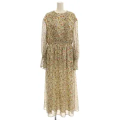 ロイスクレヨン Lois CRAYON シャツワンピース ロング バレリーナ柄 長袖 ワンピース M ベージュ 13002127 /☆G