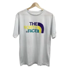 THE NORTH FACE(ノースフェイス) 半袖Tシャツ サイズL メンズ - ライトグレー×パープル×マルチ クルーネック
