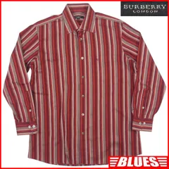 2026年最新】BURBERRY LONDON カラー：レッド系 メンズ 長袖シャツ 