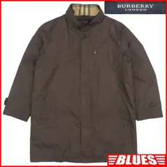 BURBERRY LONDON バーバリーロンドン ステンカラーコート L ノバチェック 茶 メンズ  ライナー着脱 ダウンジャケット キュプラ BURBERRY LONDON バーバリーロンド TY4329