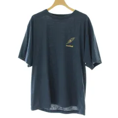 モンベル Montbell Tシャツ L 紺 ネイビー ロゴプリント ラウンドネック 半袖 /GG ■GY63