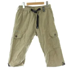 アウトドアプロダクツ OUTDOOR PRODUCTS クライミングパンツ M ベージュ ハーフ丈 クロップド丈 カーゴポケット ベルト付き /GG ■GY63