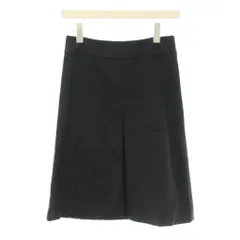 アンタイトル UNTITLED フレアスカート ひざ丈 1 黒 ブラック  無地 プリーツ /LP ■GY60