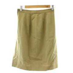 ローラアシュレイ LAURA ASHLEY スカート ひざ丈 ウール 11 カーキ 無地 /GP ■GY60