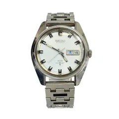 【ヴィンテージ・稼働品】SEIKO セイコー KING SEIKO キングセイコー 5626-7000 ハイビート 自動巻き デイデイト メンズ 腕時計 シルバー文字盤 メダリオン