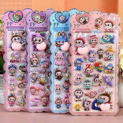 24時間内発送。ぷくぷくシール 立体シール かわいい 海外キャラ風 手帳デコ
