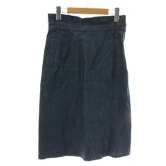 ナチュラルビューティー NATURAL BEAUTY タイトスカート デニム ひざ丈 36 インディゴ 紺 ネイビー /XZ ■GY63