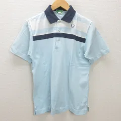 g■フレッドペリー/FREDPERRY SPORTS 半袖ポロシャツ/鹿の子地【L】水色/men's/98【中古】■