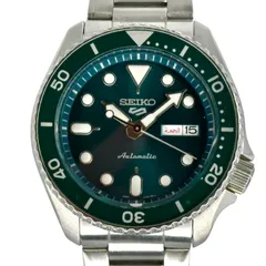 【SEIKO】 セイコー 5スポーツ4R36-07G0 デイデイト 裏スケ 緑文字盤 39mm メンズ 自動巻き 腕時計 時計 グリーン　日本製【中古】 USED-B 【9304】