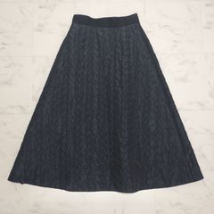 LOISIR サークルフラワーカットジャカードタックギャザースカート