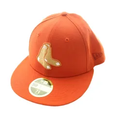 ニューエラ NEW ERA 59FIFTY クーパーズタウン COOPERS TOWN ボストン レッド ソックス Boston Red Sox キャップ 帽子 7 5/8 オレンジ /SS ■OS ■AD