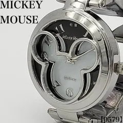 稼働品 Working item ディズニー Disney 腕時計 レディース Ladies クォーツ Quartz ミッキーマウス 85周年 2000本限定 天然ダイヤモンド4石 シェル文字盤 シルバー キャラクター　0579のサムネイル