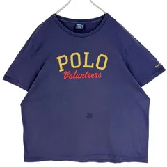 90sポロバイラルフローレンPolobyRalphLauren半袖Tシャツフロントプリント袖プリント紺ネイビー黄色イエロー赤レッドフェードゆるダボオーバーサイズグランパコアグランマコアY2Kレトロvintageヴィンテージ60113