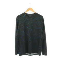 パタゴニア Patagonia 44427 24AW キャプリーン ミッドウェイト クルー カットソー 総柄 長袖 L ブラック /HK ■OS