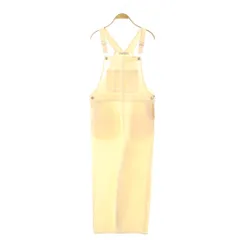 ナノユニバース nano universe ストレッチツイルオーバーオール サロペット 38 アイボリー /CX ■OS