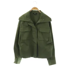 セオリー Theory ESSENTIAL TWILL BELT CARGO JKT ジャケット ミリタリー ジップアップ S カーキ /NR ■OS
