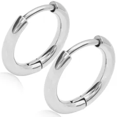 チタン フープピアス 【シルバー 幅2.0×内径10mm 金属アレルギー対応】[Adelina Style] 純チタン 人気 つけっぱなし チタンピアス 18G ジルコニア 1ペア メンズ レディース ギフト ポーチ ケース付