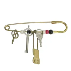 アンダーカバー UNDERCOVER 25AW decorative safety pin アンティーク デコラティブ セーフティ ピン ブローチ UC2E4V01 ゴールド ブランド古着ベクトル 中古▲260213のサムネイル