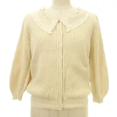 ジャーナルスタンダード JOURNAL STANDARD 2WAY 襟付き ニット カーディガン セーター F アイボリー ■TC