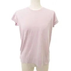 ユニクロ UNIQLO +J ニット カットソー 半袖 シルク混 クルーネック 無地 薄手 Sサイズ ピンク ■TC