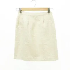 ミッシュマッシュ MISCH MASCH タグ付き ミニ丈 スカート ツイード ラメ糸混 Mサイズ アイボリー ■TC