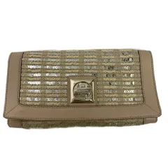 ケイトスペード KATE SPADE クラッチバッグ セカンドバッグ パーティバッグ ツイード スパンコール ベージュ ■GY06