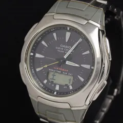 カシオ ウェーブセプター WVA-430J タフソーラー グレー文字盤 アナデジ メンズ腕時計 KRH 2000000 NSK