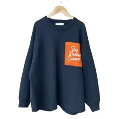 ロデオクラウンズ Rodeo Crowns ニット セーター クルーネック ロゴ刺繍 長袖 F ネイビー