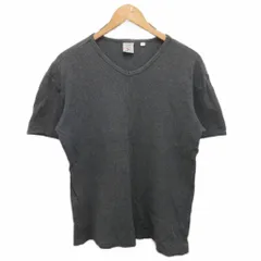 アヴィレックス AVIREX ミニワッフル Vネック Tシャツ サーマル カットソー 半袖 XL グレー 6143149 ■YHS5