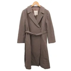 アプワイザーリッシェ Apuweiser-riche ベルテッドロングコート チェスターコート アウター ウール 茶 ブラウン 0 ■TC