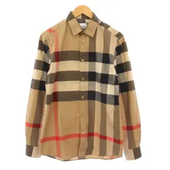 バーバリー ロンドン BURBERRY LONDON ノバチェックシャツ 長袖 コットン S ベージュ 8010213 /KH