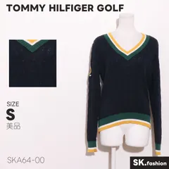 美品 TOMMY HILFIGER GOLF トップス ニットセーター　長袖　3ライン　Vネック　刺繍のサムネイル