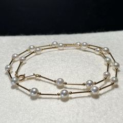 希少霞が浦産パール18Kのペンダントトップと18Kのネックレス2点 