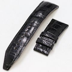 美品 ジャンルソー クロコダイル ストラップ 黒20-18mm - メルカリ